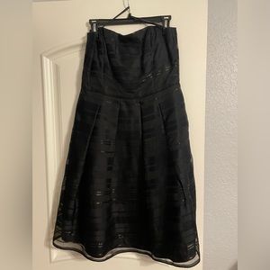 White House Black Market strapless black dress